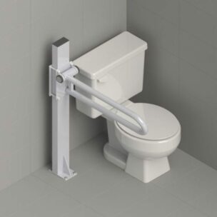 PT Rail installed to the PT Rail Wall Mast next to a toilet