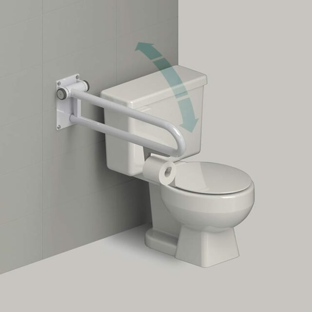 PT Rail illustration showing how the rail folds up and down
