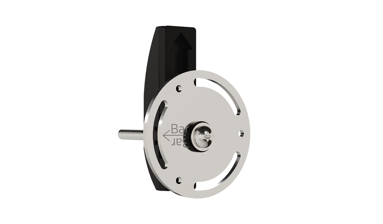 Baseplate of the easy mount wall anchor, with screw